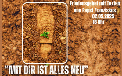 Friedensgebet wieder am Freitag nach Ostern (25.4.)
