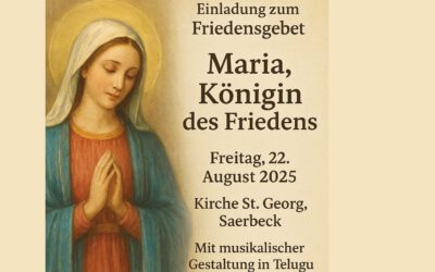 Friedensgebet am 22.8. vorbereitet vom Pfarrer Ramesh