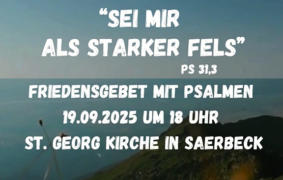 Friedensgebet am 19.09.: „Sei mir ein Starker Fels.“
