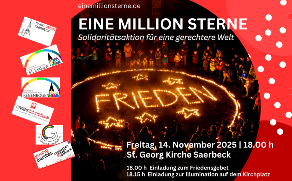 Friedensgebet am 14.11. – mit der Aktion Eine Million Sterne