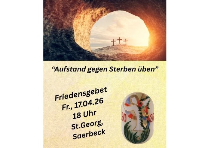 Friedensgebet am 17.04. gestaltet von Christoph Brehm