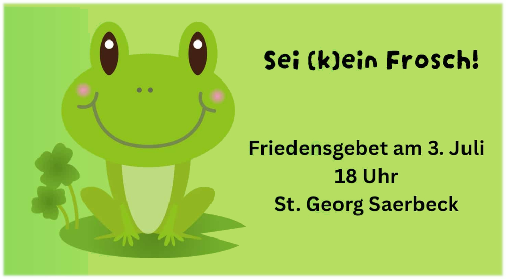 Friedensgebet am 26. Juni: vorbereitet vom Kirchenvorstand