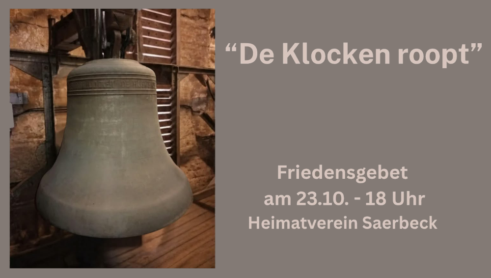 Friedensgebet am 23.10. um 18 Uhr mit dem Heimatverein